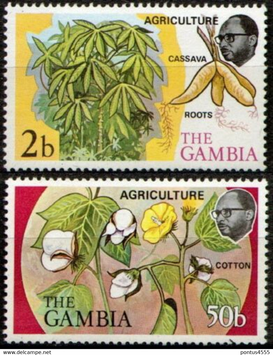 Gambia 1973 Mi 284-285 Agriculture - MNH - Gambia (1965-...)