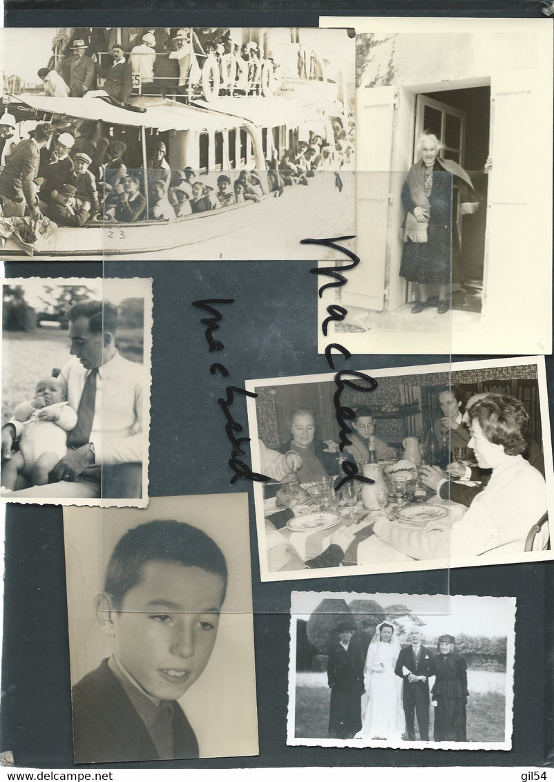 Extrait Archives Commandant Marinier, 24 Photos Diverses , Famille ,  Avion Bateau  Bpho 78 - Albums & Collections