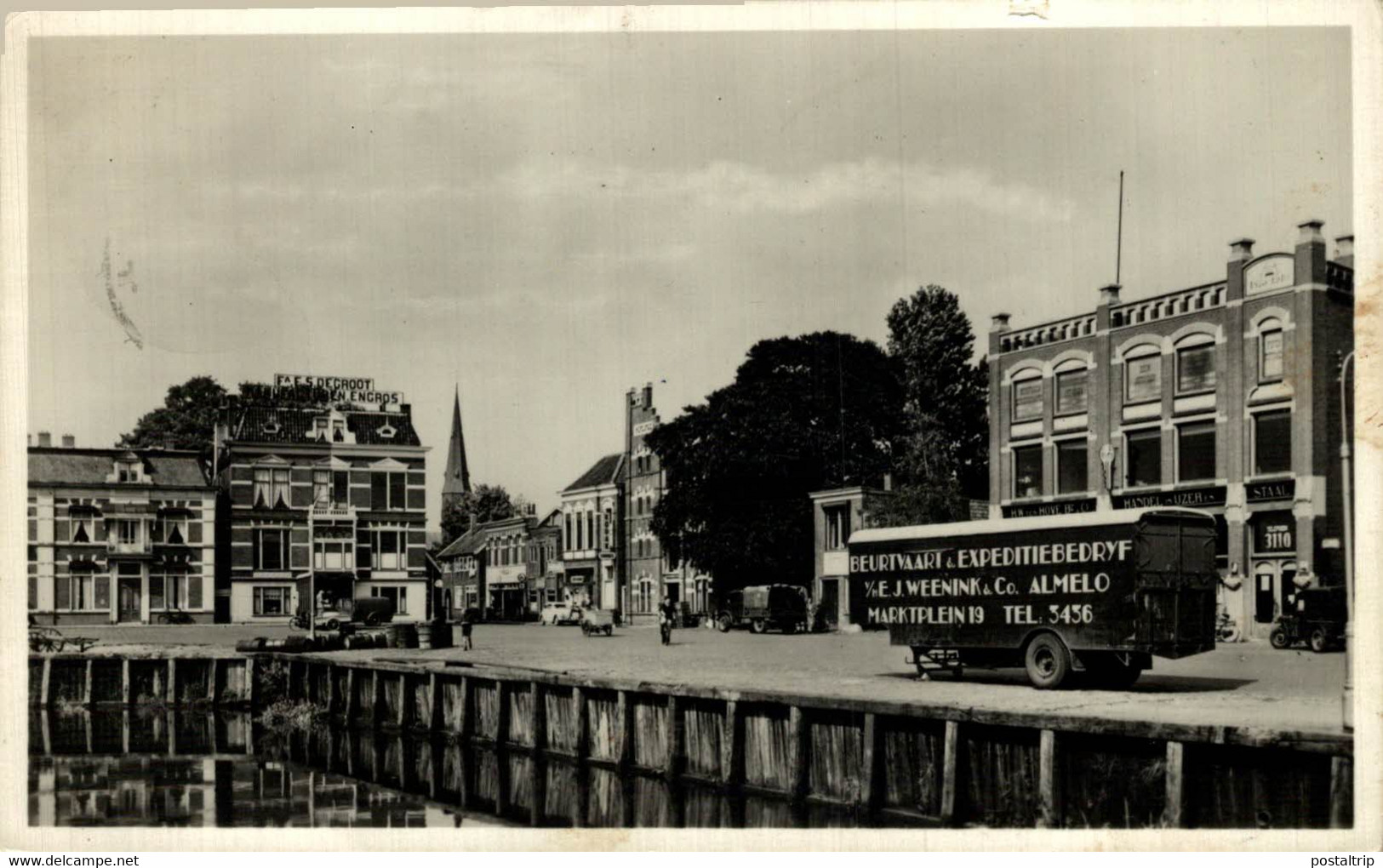 ALMELO  Markt Met Haven Vrachtauto Overijssel  HOLLAND HOLANDA NETHERLANDS - Almelo