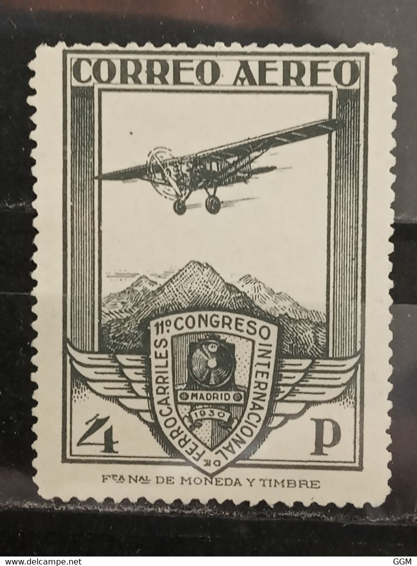 España. 1930. Edifil 488 **. 4 Pesetas. Congreso Ferrocarriles - Nuevos