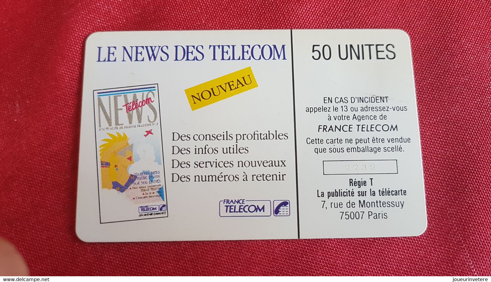 TELECARTE LE NEWS DES LELECOM 50 UNITE - Other & Unclassified