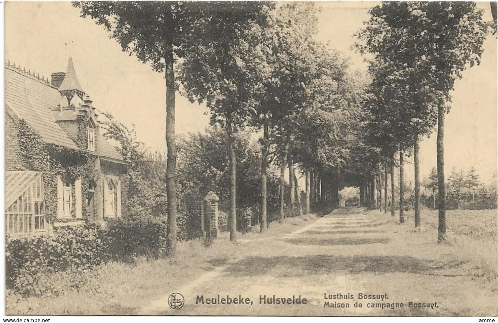 Meulebeke - Hulsvelde  *   Lusthuis - Maison De Campagne Bossuyt  (Feldpost Oorlog) - Meulebeke