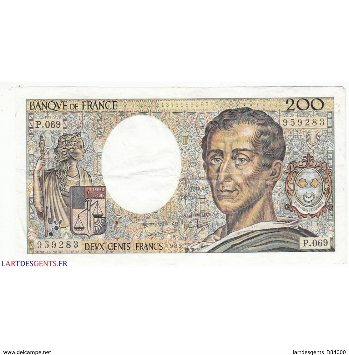 200 Francs MONTESQUIEU 1989 Fayette 70.9 SUP - 200 F 1981-1994 ''Montesquieu''