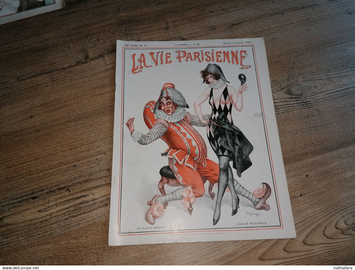 1924 La Vie Parisienne Revue Coquine Erotique Nus Cover Art Colombine Illustrateurs HEROUARD A. VALLET M. MILLIERE N°5 - 1900 - 1949