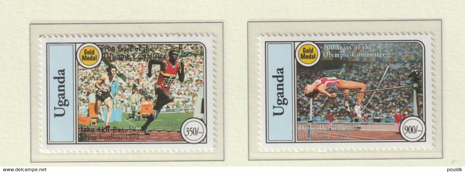 Uganda 1994 IOC Centenary 2 Stamps MNH/** (H56) - Sonstige & Ohne Zuordnung