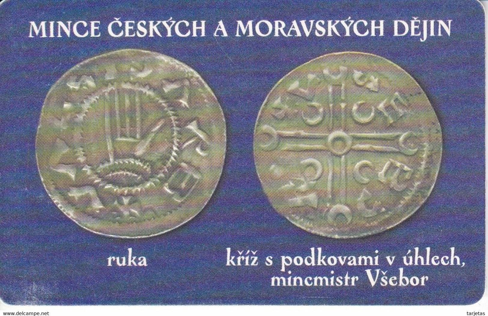 TARJETA DE LA REP. CHECA DE UNAS MONEDAS (COIN-MONEDA) - Briefmarken & Münzen