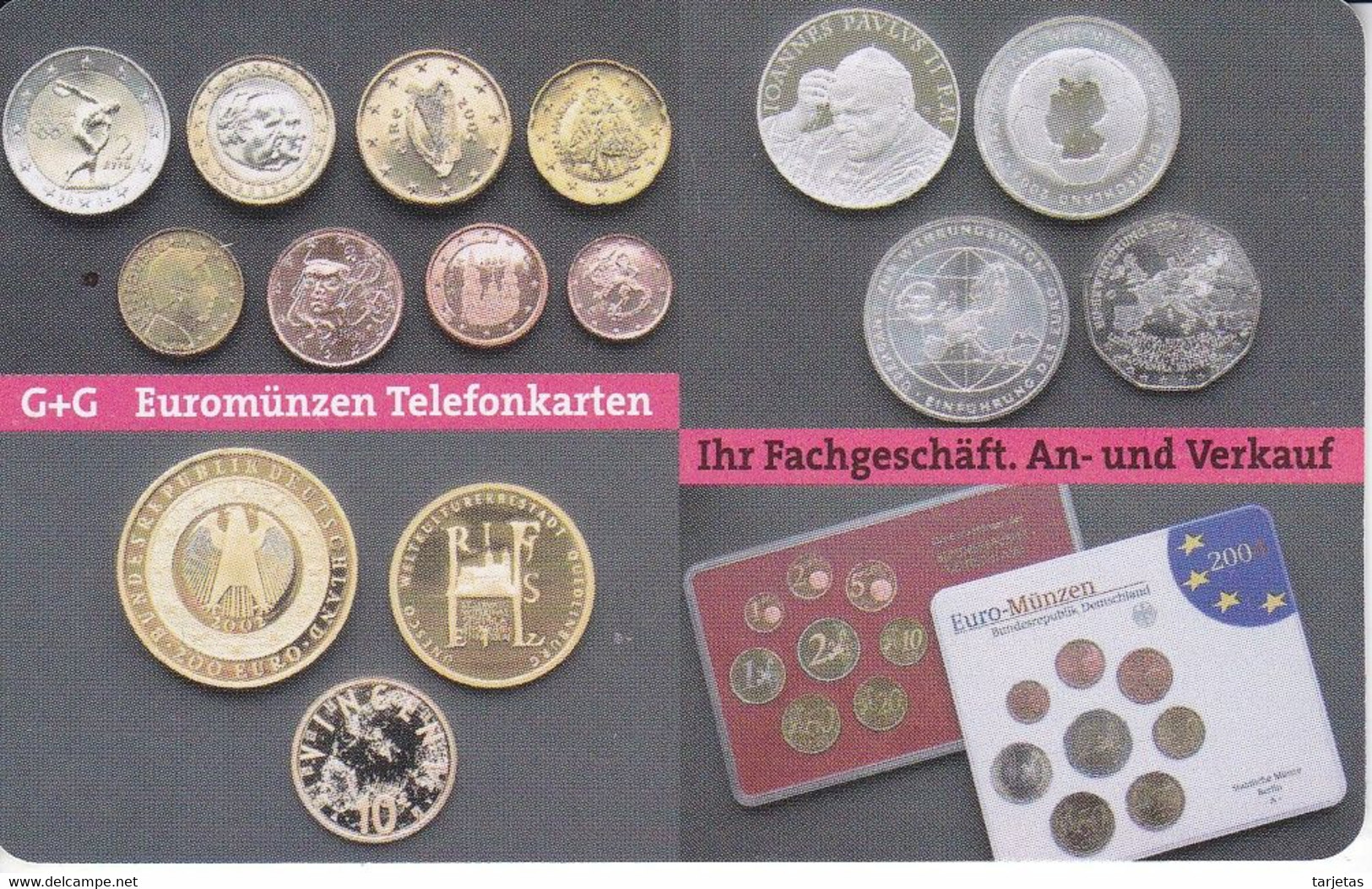 TARJETA DE ALEMANIA CON UNAS MONEDAS (COIN) MONEDA - Francobolli & Monete