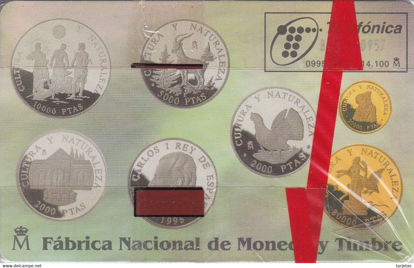 TARJETA DE ESPAÑA DE MONEDAS DE TIRADA 14100  (COIN) NUEVA-MINT - Francobolli & Monete