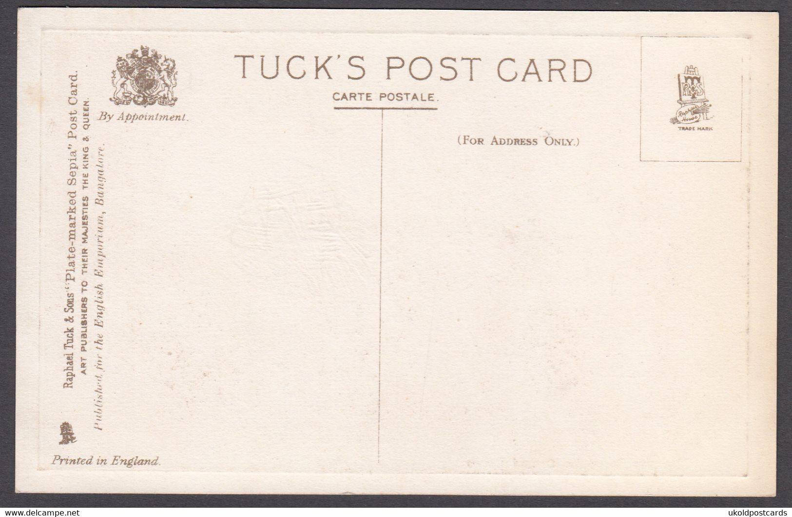 INDIA,   BANGALORE Hussars Barracks, Guard Room (Cornwall's Barracks) - Tuck's Postcard - India