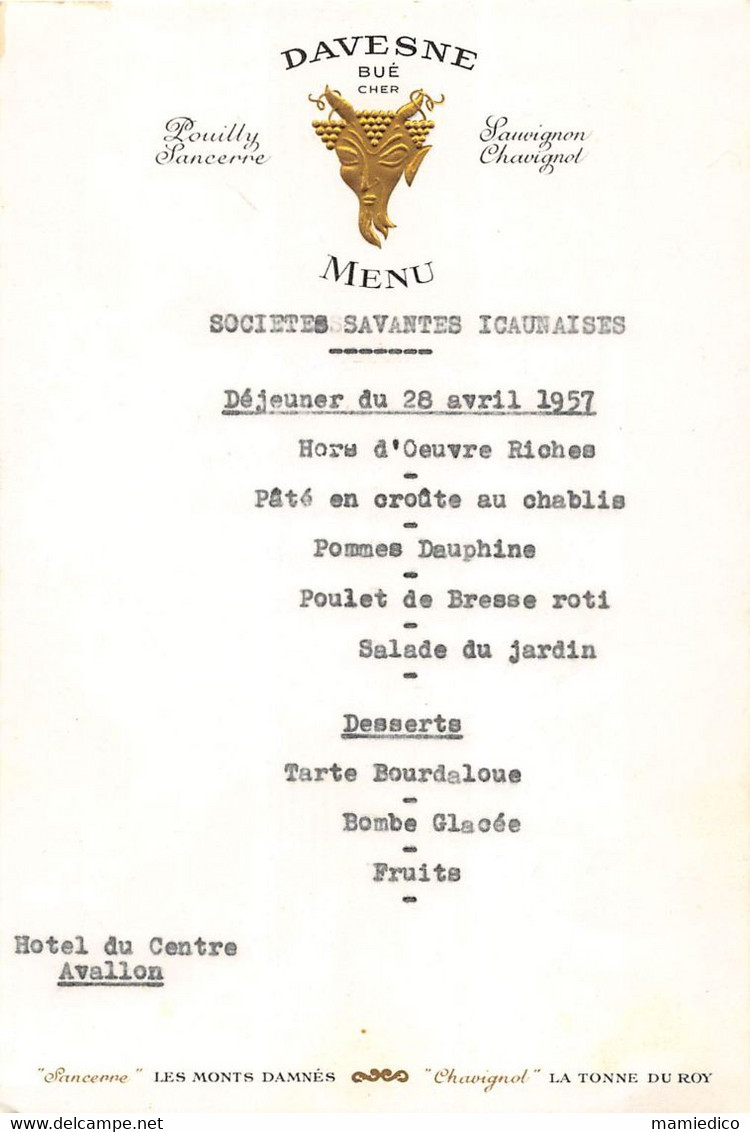 Lot d'environ 43 menus divers. Etat très correct