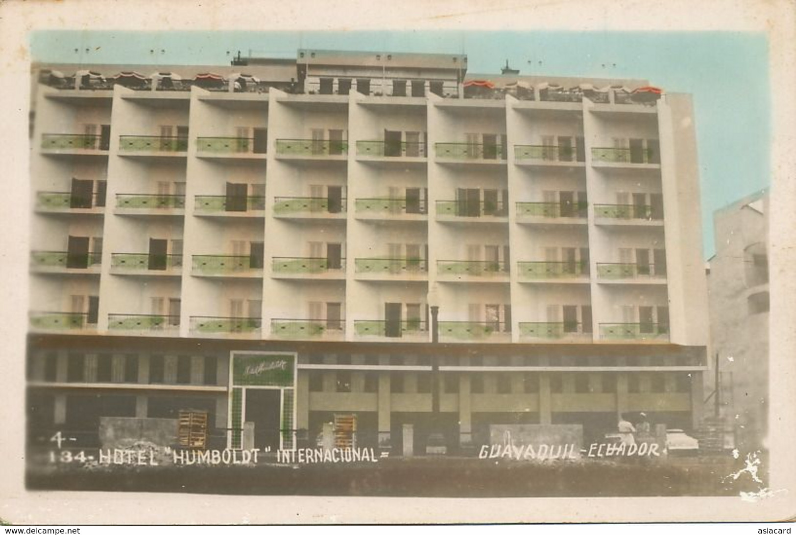 Real Photo Hotel Humboldt Internacional Guayaquil Hand Colored - Ecuador