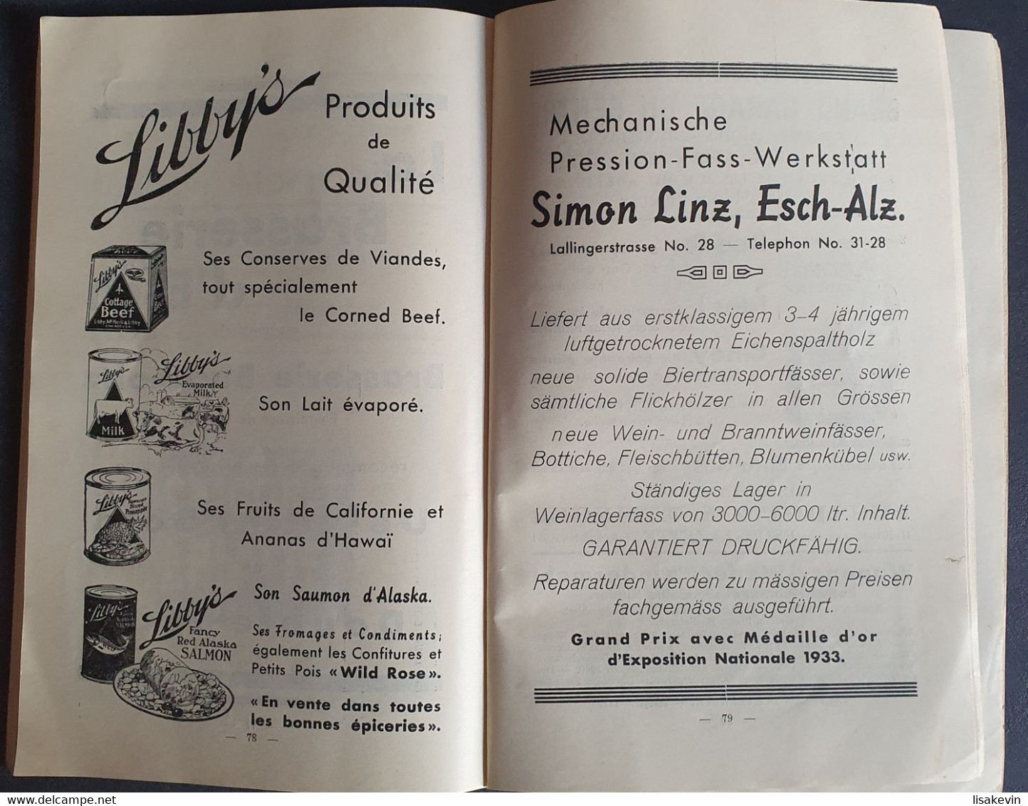 ESCH-SUR -ALZETTE 12au 19avril 1936 - Sonstige & Ohne Zuordnung