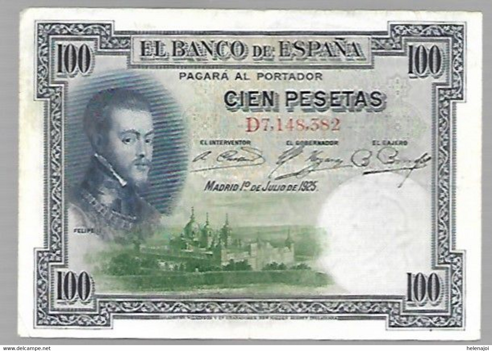 Espagne Philippe II - 100 Peseten