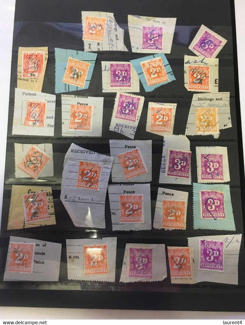 (stamp 7-5-2021) Selection Of Used 27 Australian "stamp Duty" (on Paper) AS SEEN On Photo - Steuermarken