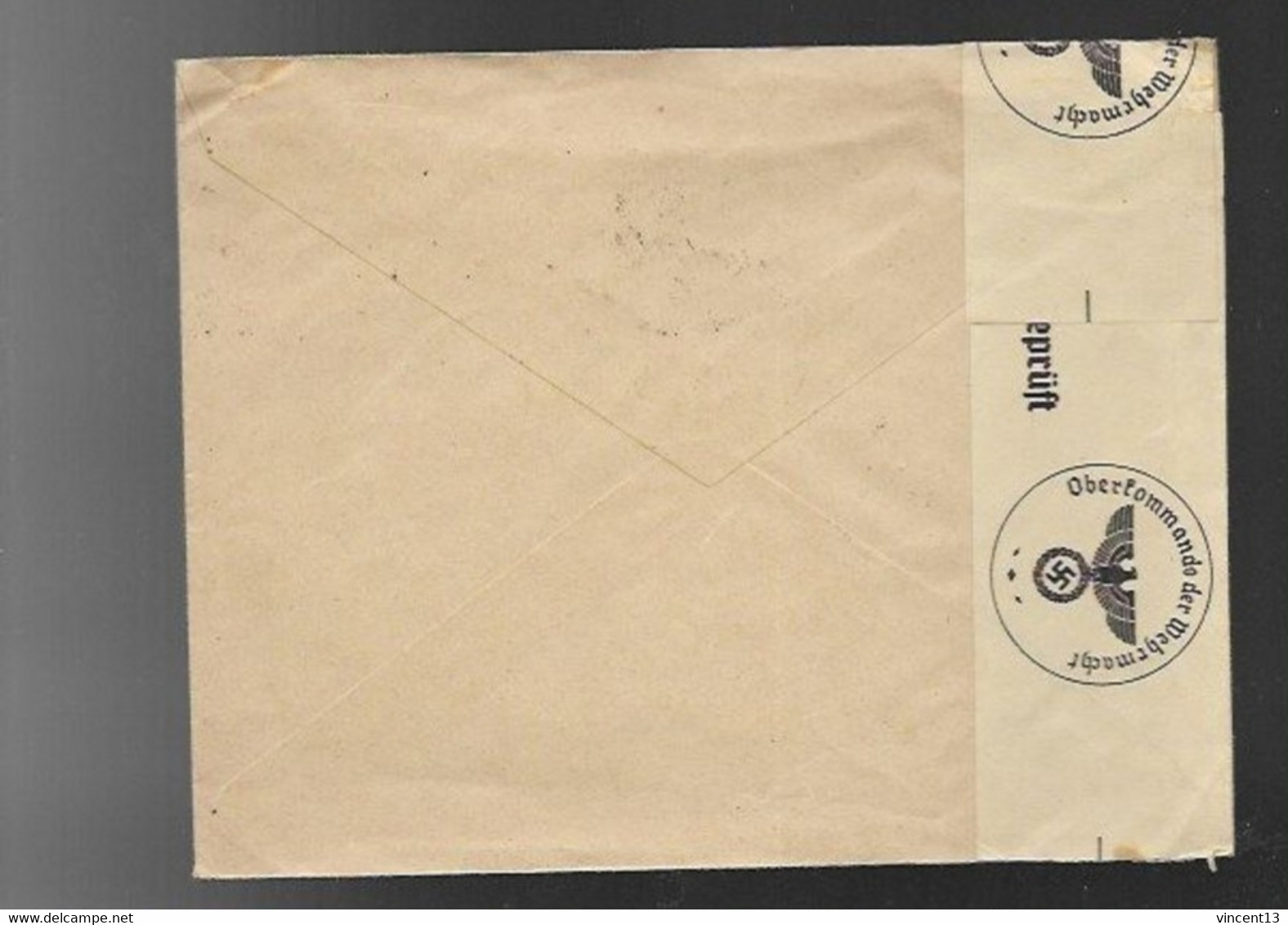 LETTRE ALLEMAGNE 3iem REICH 1939 Censure Cachet OBRIGHEIM  BADEN 661 Peu Courant - Brieven En Documenten