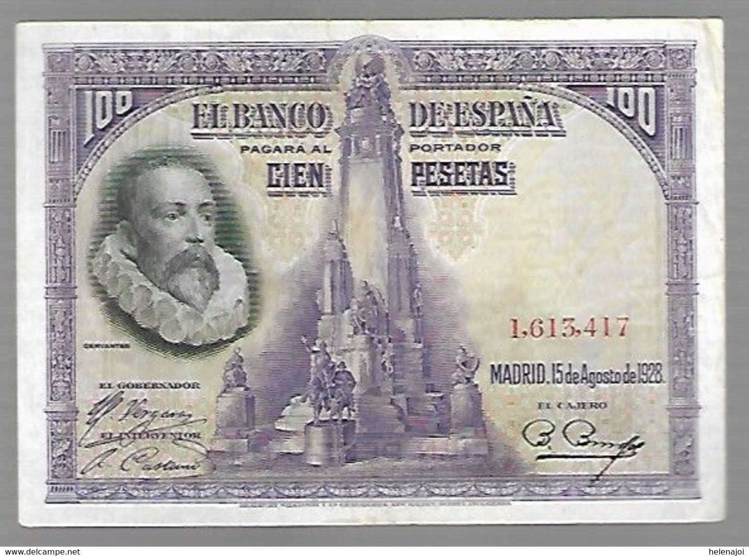 Espagne Cervantes - 100 Pesetas