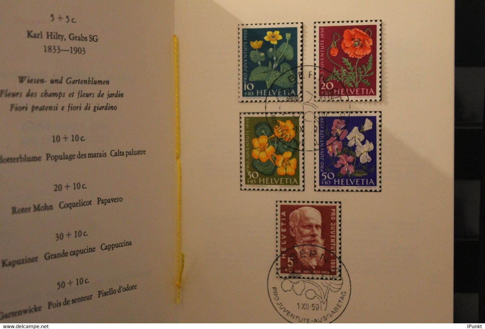 Schweiz 1959, Sammelheft Nr. 24, PTT-Booklet, Pro Juventute; Pflanzen, Flora - Sonstige & Ohne Zuordnung