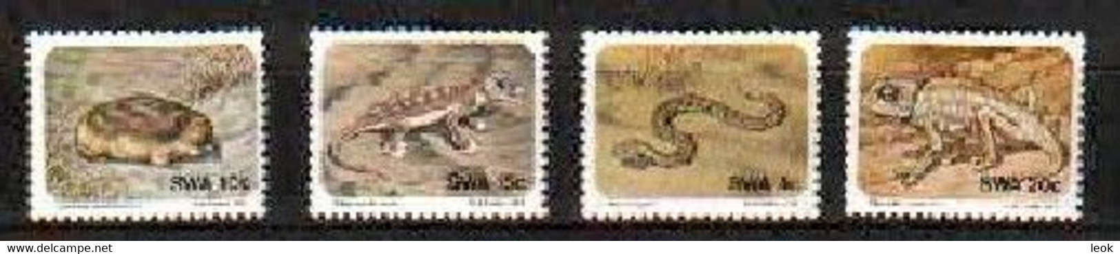 Turtle Turtles Reptiles SWA MNH 4 Stamps 1978 - Tortugas