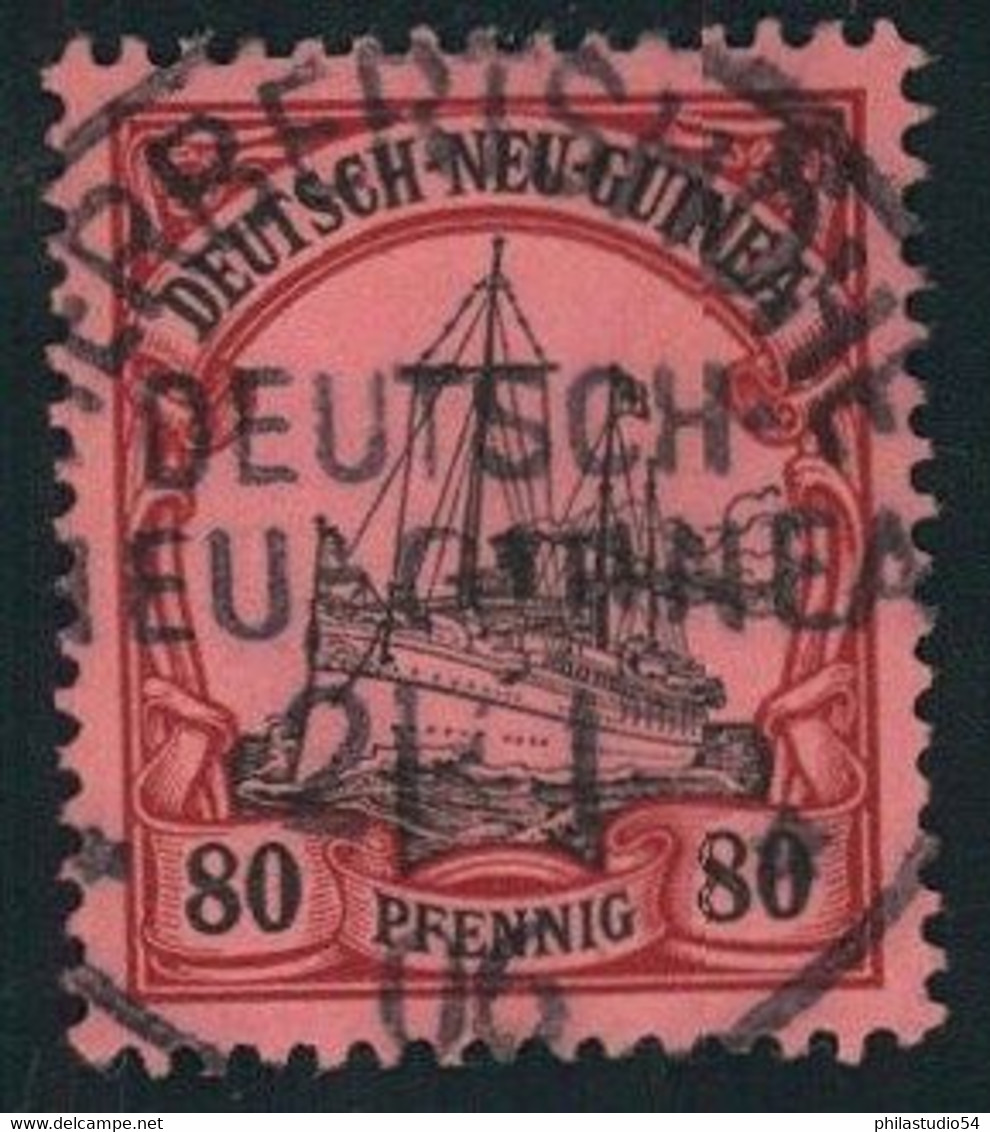 1906, 80 Pfg. Kaiseryacht Mit Luxusstempel HERBERTSHÖHE (Nr. 15) - Duits-Nieuw-Guinea