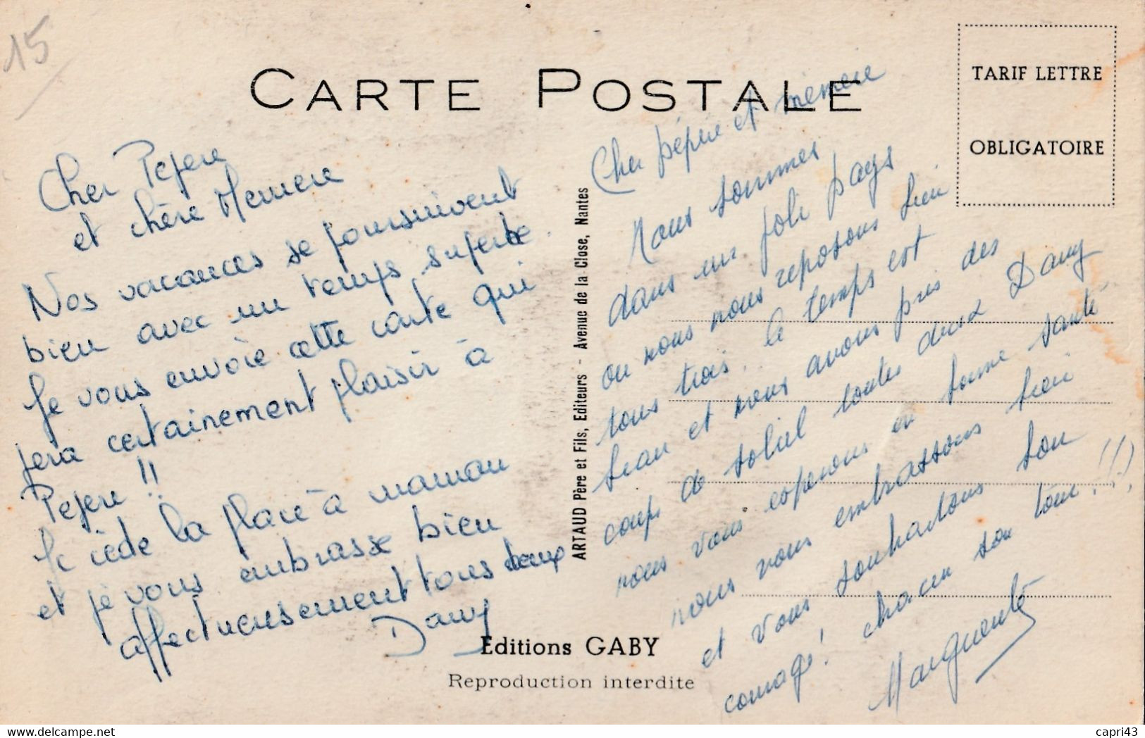 15 LE PUY MARY  Carte Systeme Tres Bon Etat - Otros & Sin Clasificación