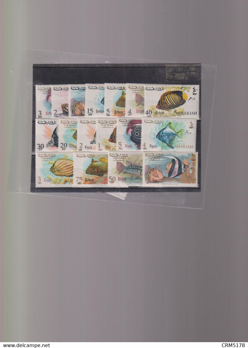 SHARJAH-Poissons-mer Chaude-TP SERIE COMPLETE-TP N° 149/165 XX MNH   17 TP 1966 - Unused Stamps