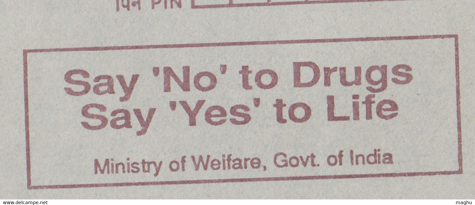 'Say No To Drugs Say Yes To Life', Health 75p Peocock Inland Letter Card, Postal Stationery, India FDC - Inland Letter Cards