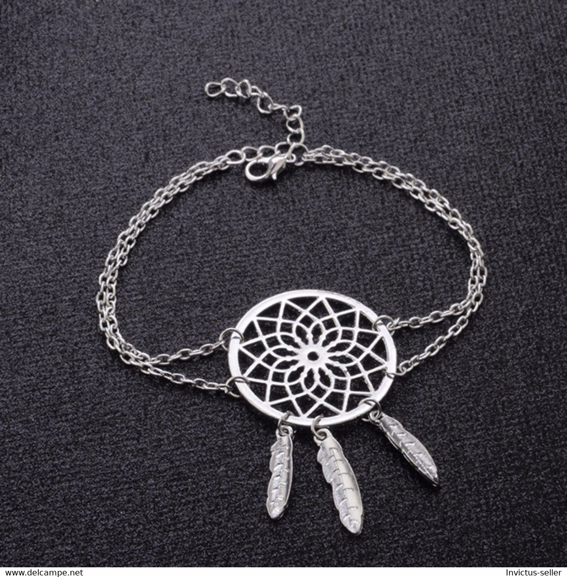 BRACCIALE ARGENTATO ACCHIAPPA-SOGNI DREAM CATCHER BRACELET SILVER - Armbänder