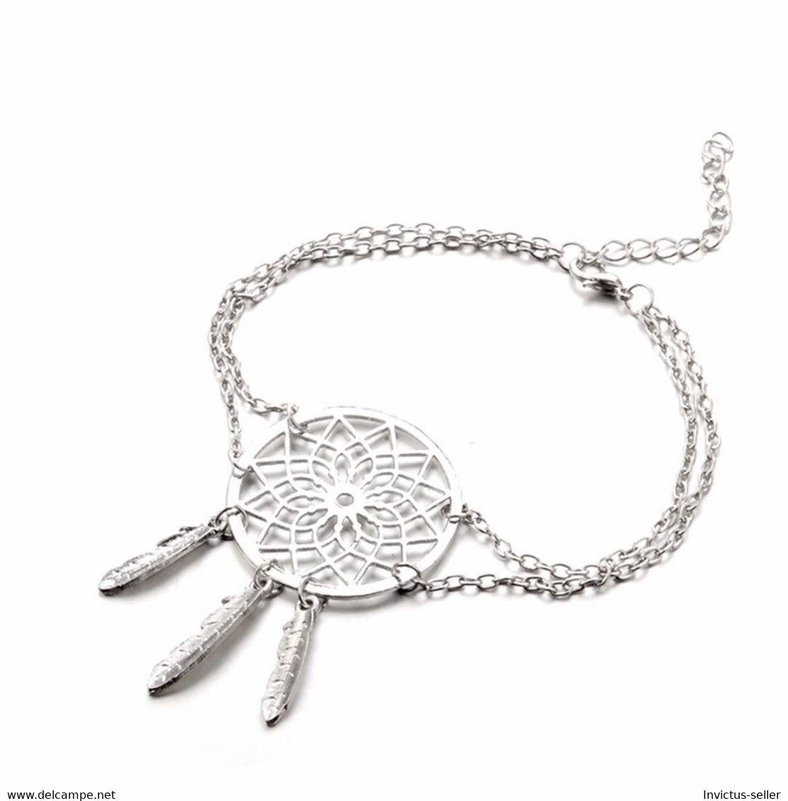 BRACCIALE ARGENTATO ACCHIAPPA-SOGNI DREAM CATCHER BRACELET SILVER