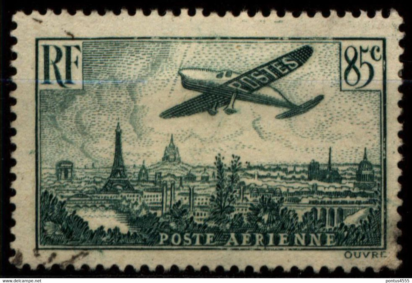 France 1936 Mi 305 Aircraft Over Paris - Other & Unclassified