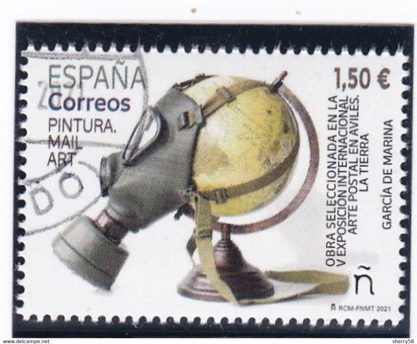 2021-ED. 5479 - Pintura.- 2021. Mail Art.  V Exposición Internacional Arte Postal En Avilés. La Tierra - USADO - Used Stamps