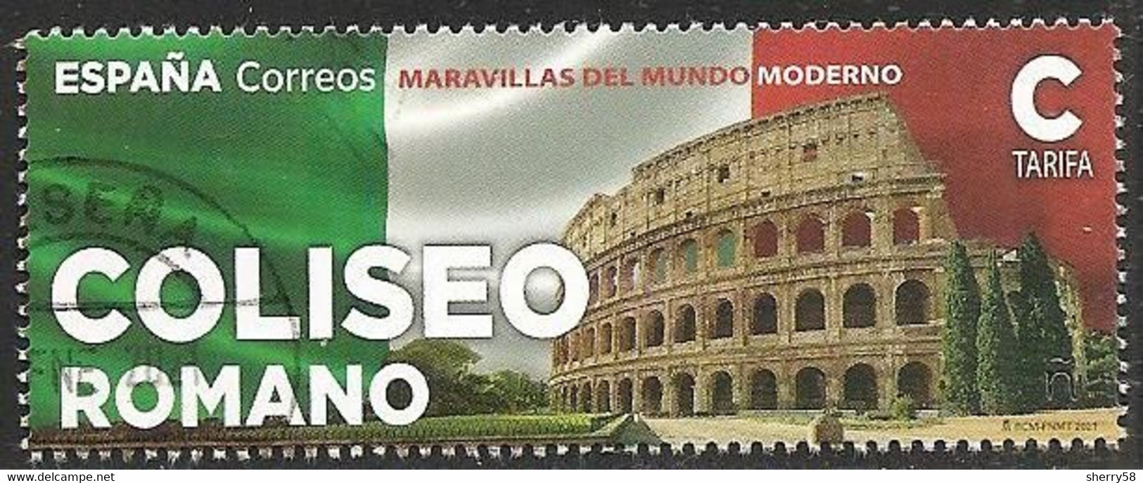 2021-ED. 5453 - Maravillas Del Mundo Moderno. Coliseo Romano  -USADO - Gebruikt