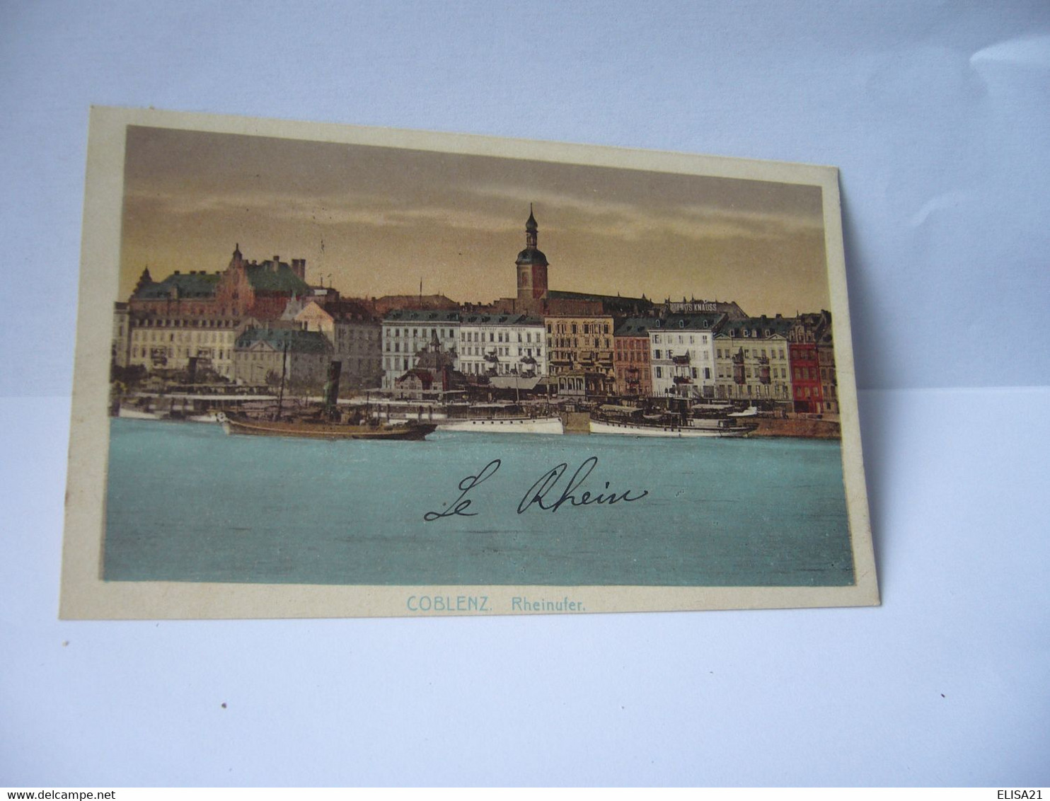 COBLENZ Coblence ALLEMAGNE RHENANIE PALATINAT  RHEINUFER CPA 1923 W.B.NO 2 - Koblenz