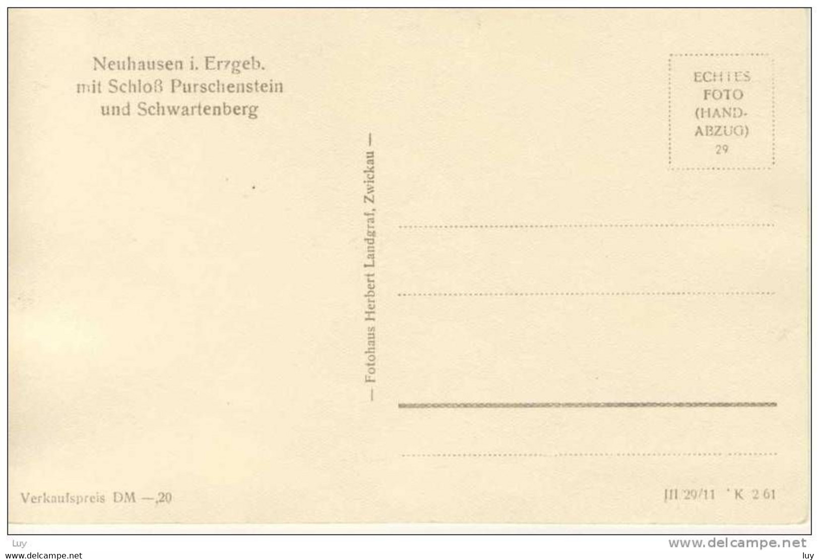 NEUHAUSEN  / Erzgebirge Mit Schloß Purschenstein Und Schwartenberg - Neuhausen (Erzgeb.)