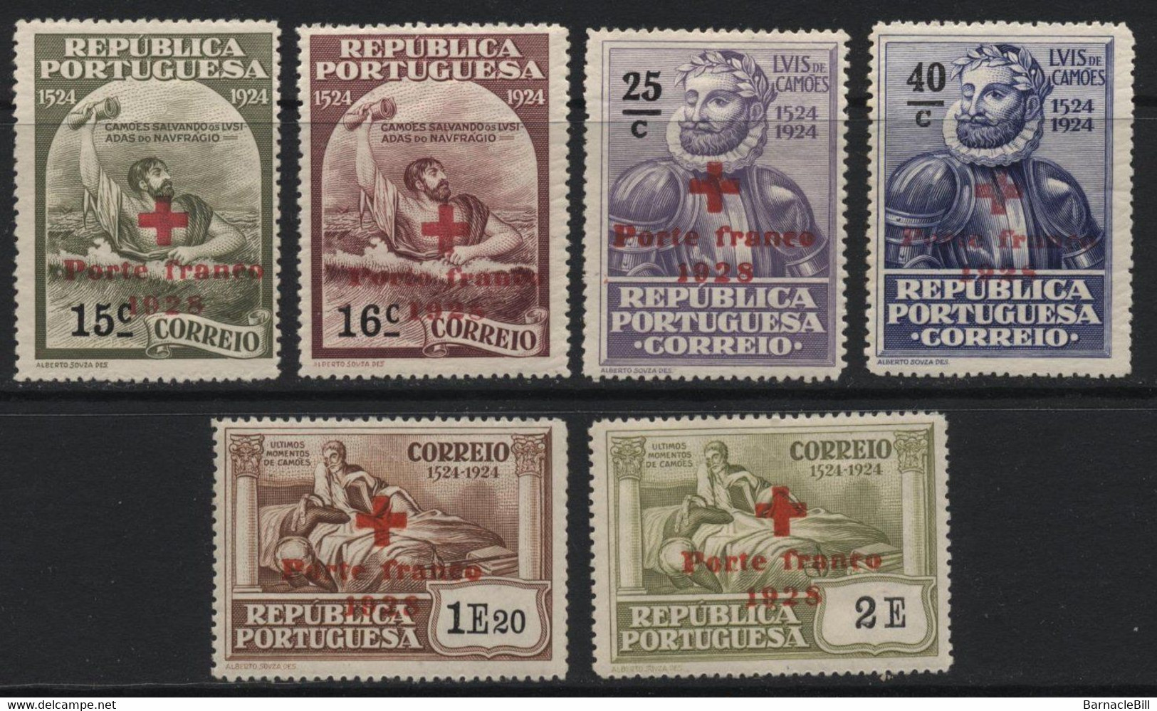 Portugal (04) 1928 "Porte Franco" (Free Postage) Overprints. Mint. - Other & Unclassified