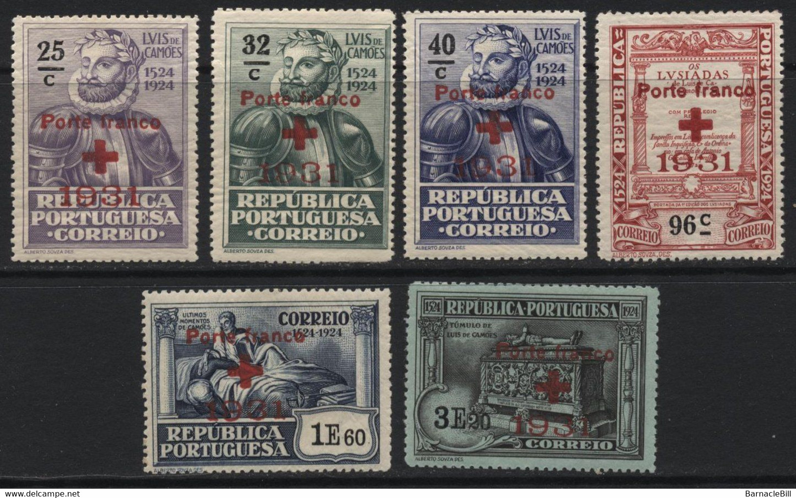 Portugal (12) 1931 "Porte Franco" (Free Postage) Overprints. Mint. - Altri & Non Classificati