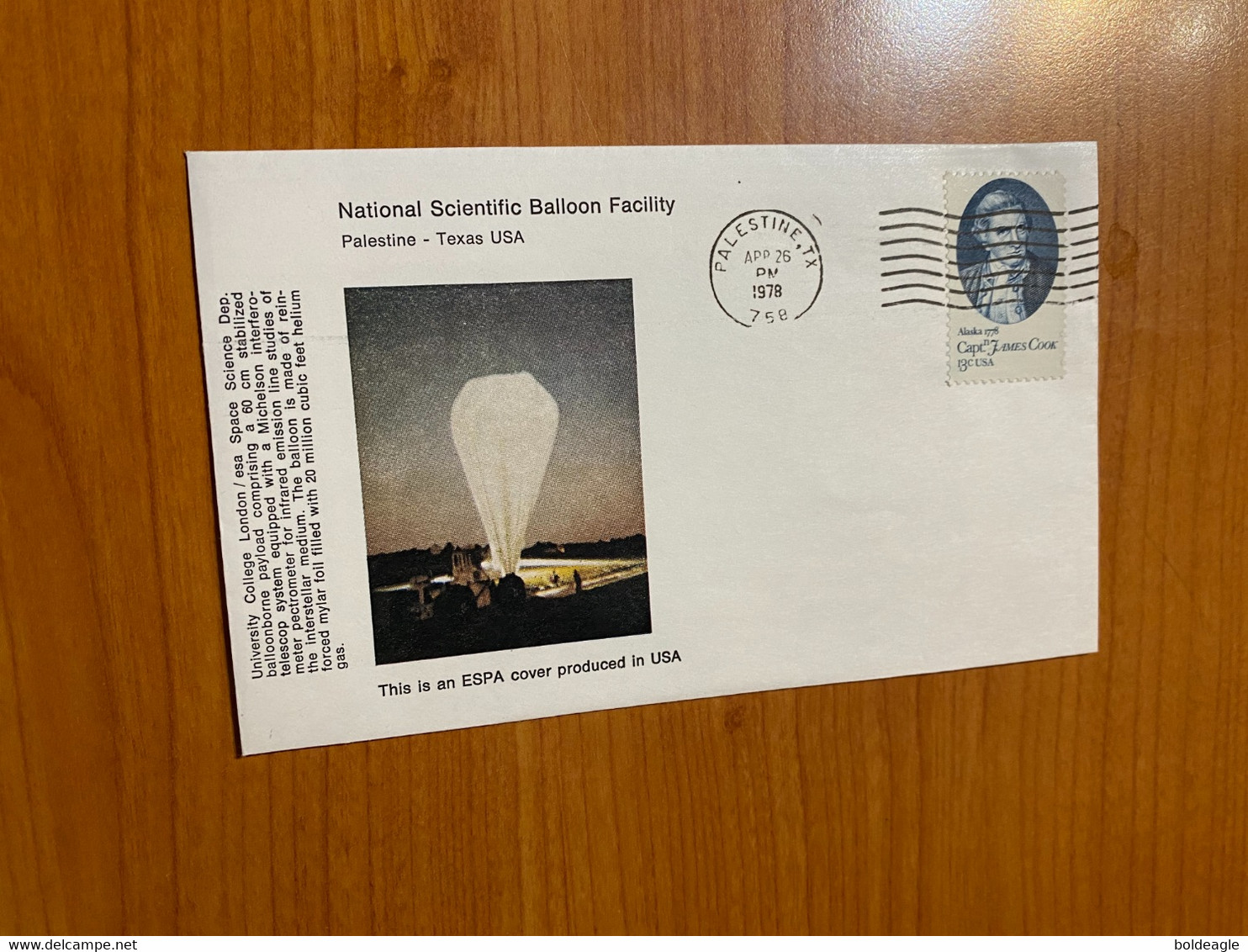 FDC USA - National Scientific Balloon Facility 1978 Palestine Texas - Altri & Non Classificati