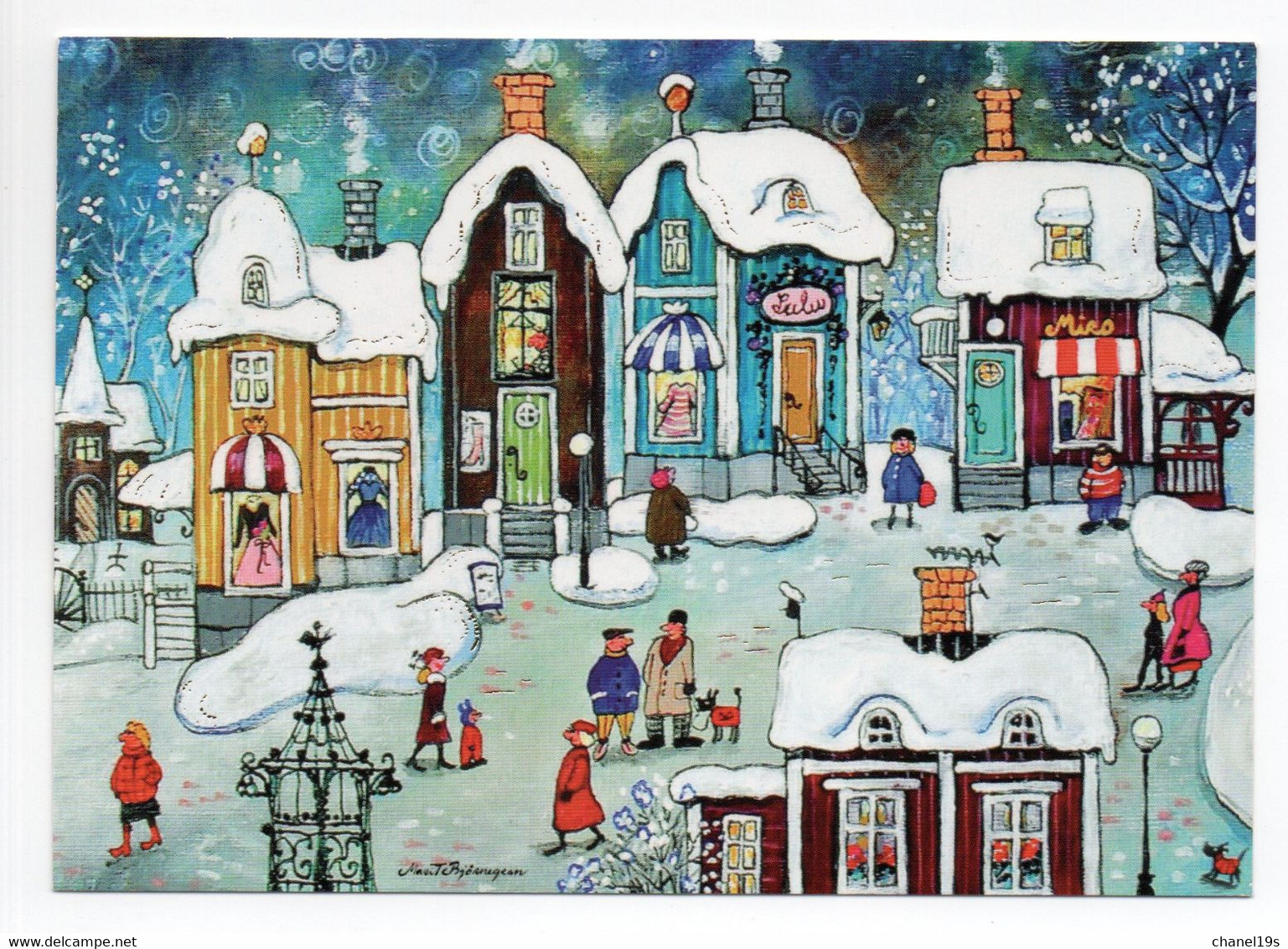 MODERN POSTCARD - UNICEF - POSTAL STATIONERY - FINLAND - CHRISTMAS - SNOWY VILLAGE - USED - Other & Unclassified