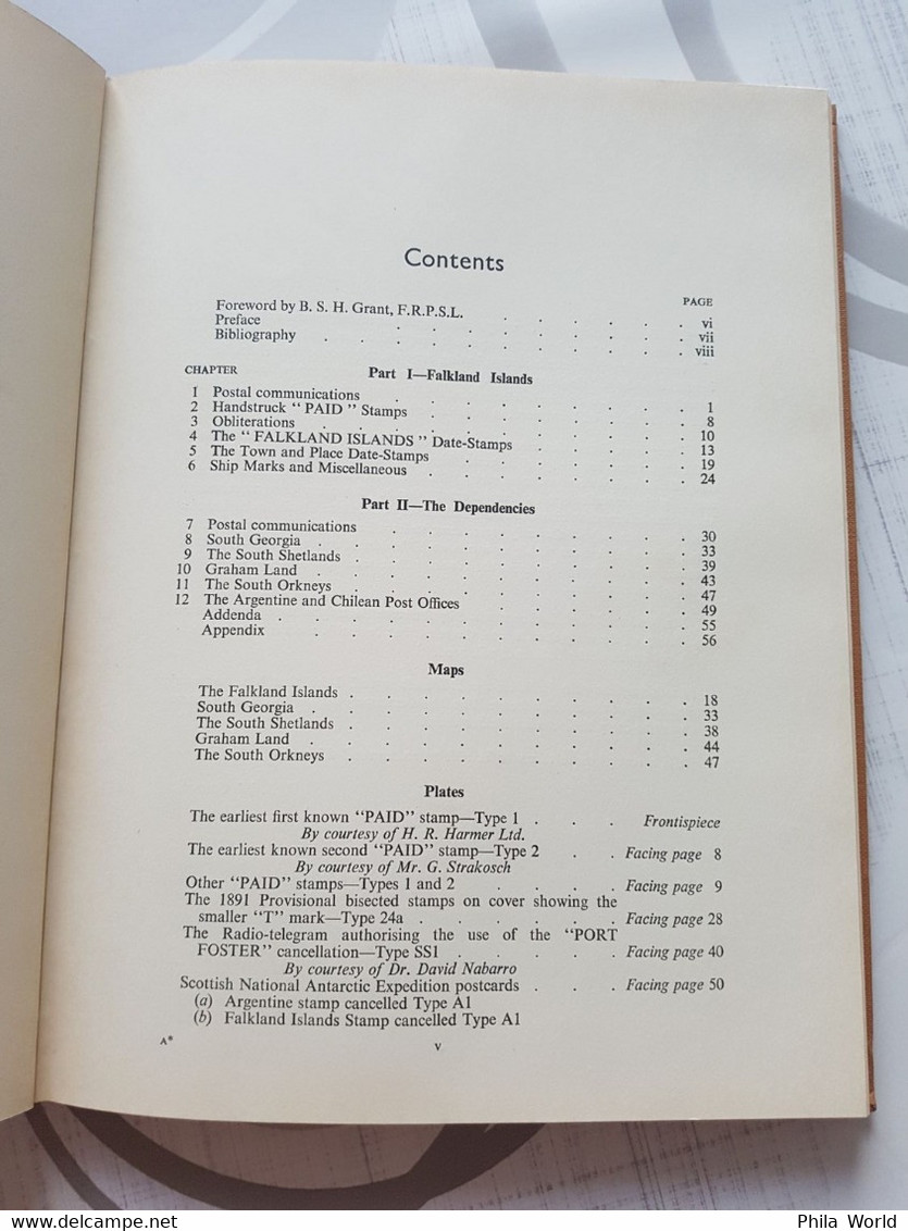 The Cancellations Of The FALKLAND ISLANDS And The Dependencies - J. Andrews - Robson Lowe LTD London - 1956 - Filatelia E Historia De Correos