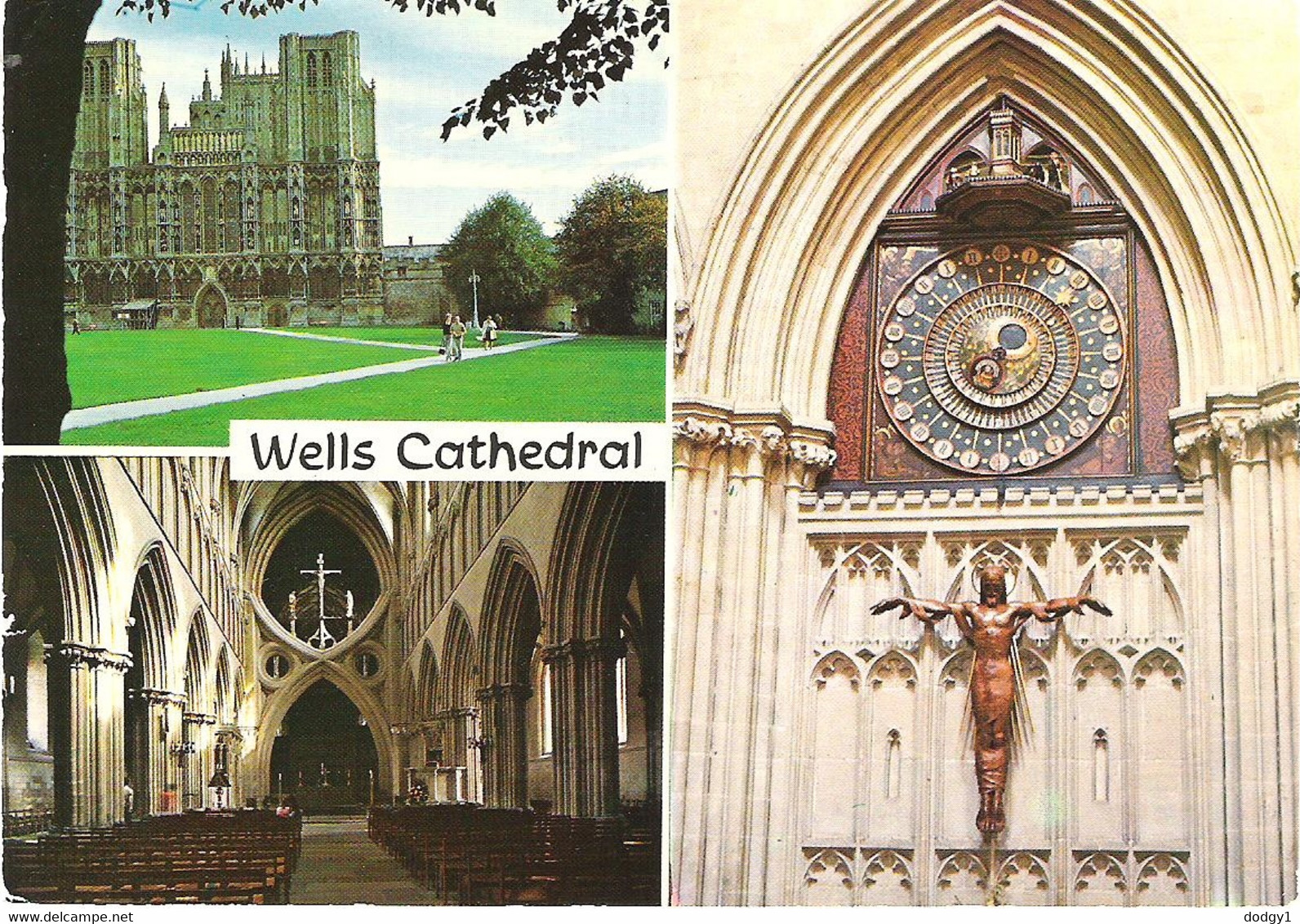 WELLS CATHEDRAL, WELLS, SOMERSET, ENGLAND. USED  POSTCARD Fq1 - Wells
