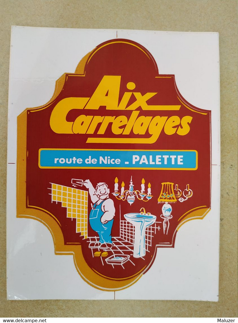 AUTOCOLLANT STICKER - AIX CARRELAGES – ROUTE DE NICE PALETTE - Stickers