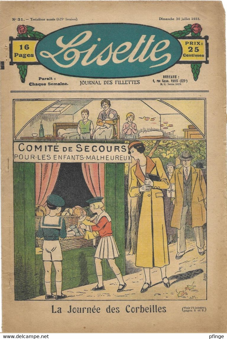 Lisette N°629 Du 30 Juillet 1933 - Lisette