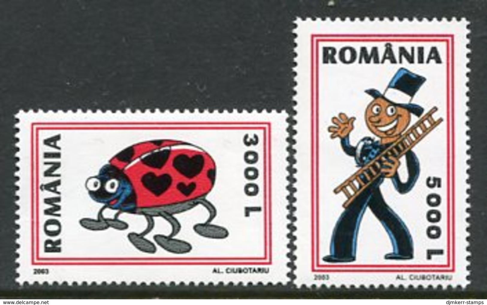 ROMANIA 2003 Valentines Day  MNH / **.  Michel 5709-10 - Unused Stamps