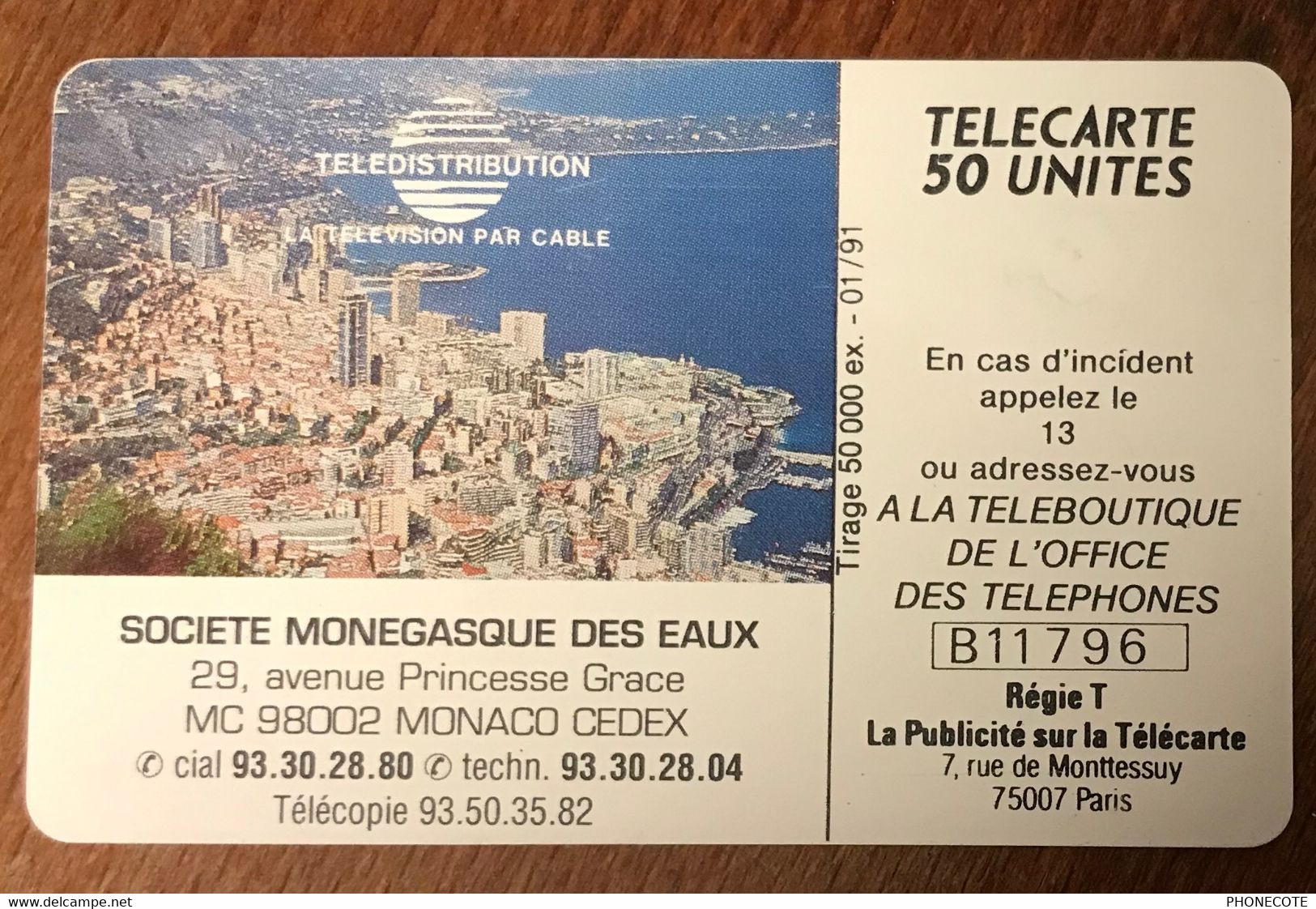 TÉLÉ CÂBLÉE TELECARTE MONACO RÉF PHONECOTE MF12 PHONECARD CARTE A PUCE POUR COLLECTION - Monaco