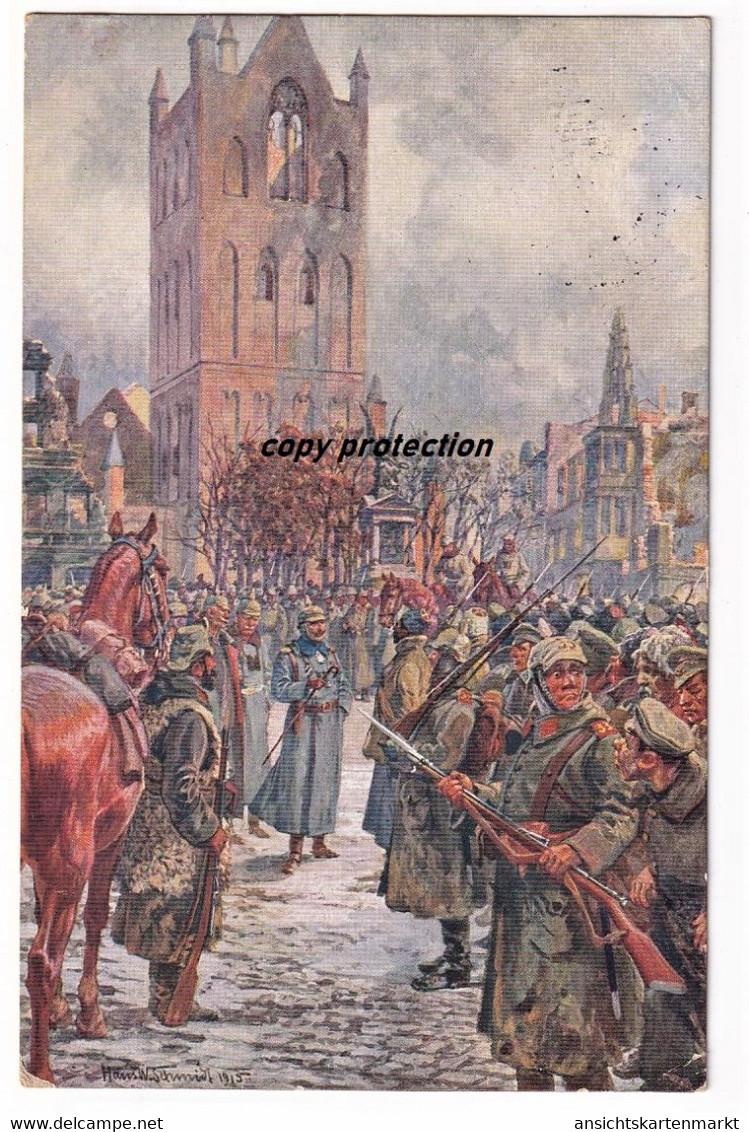 Der Kaiser In Lyck, Feldpost 1916, Kaiser Wilhelm II., Elk, Alte Postkarte, Stempel III. Batl. Landw. Inf. Reg. 379 - Pologne