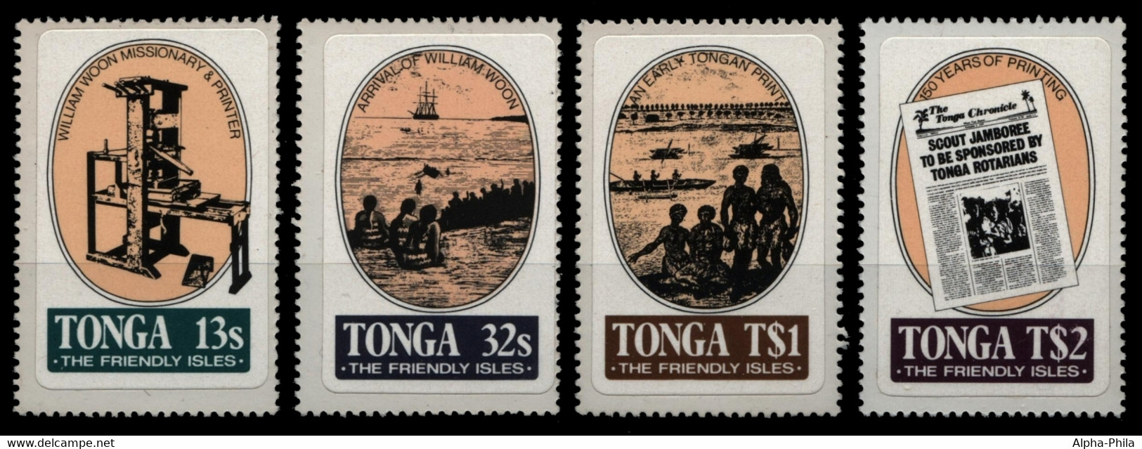 Tonga 1983 - Mi-Nr. 861-864 ** - MNH - Buchdruck - Tonga (1970-...)