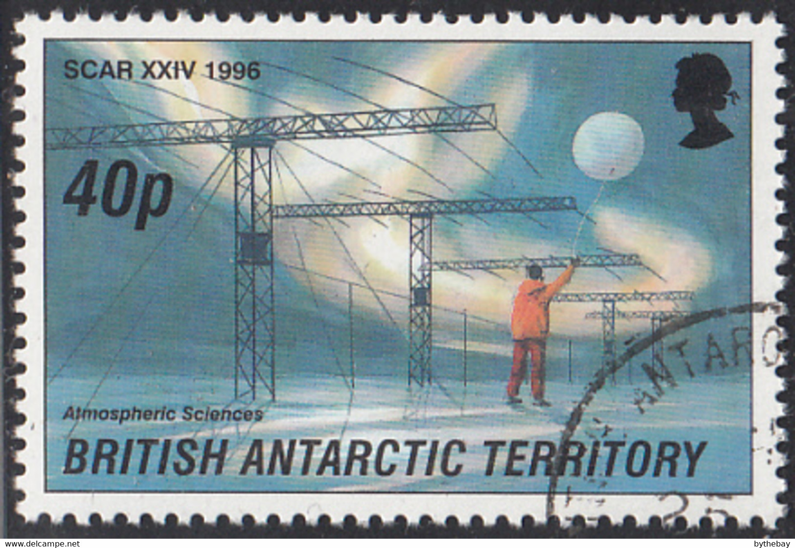 British Antarctic Territory 1996 Used Sc #237 40p Atmospheric Sciences SCAR - Gebraucht