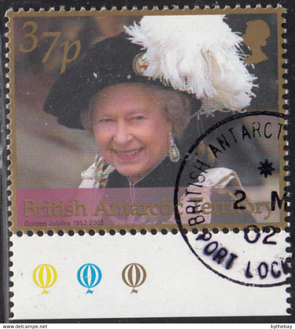 British Antarctic Territory 2002 Used Sc #308 37p At Garter Ceremony QEII's 50th Reign - Gebruikt