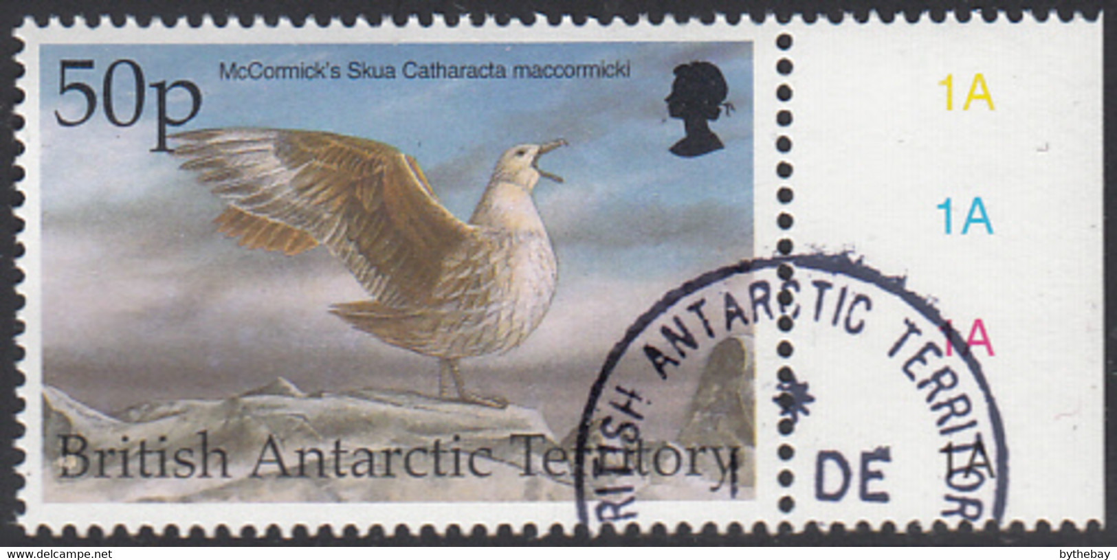 British Antarctic Territory 1998 Used Sc #271 50p McComick's Skua Birds - Used Stamps