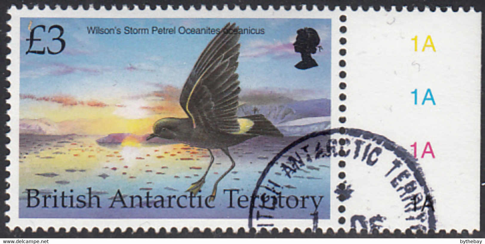 British Antarctic Territory 1998 Used Sc #273 3pd Wilson's Storm Petrel Birds - Usati