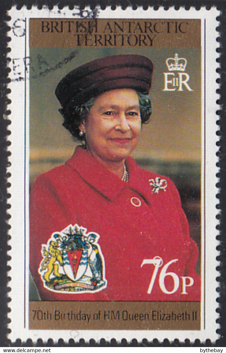 British Antarctic Territory 1996 Used Sc #243 76p Red Coat QEII's 70th Birthday - Used Stamps
